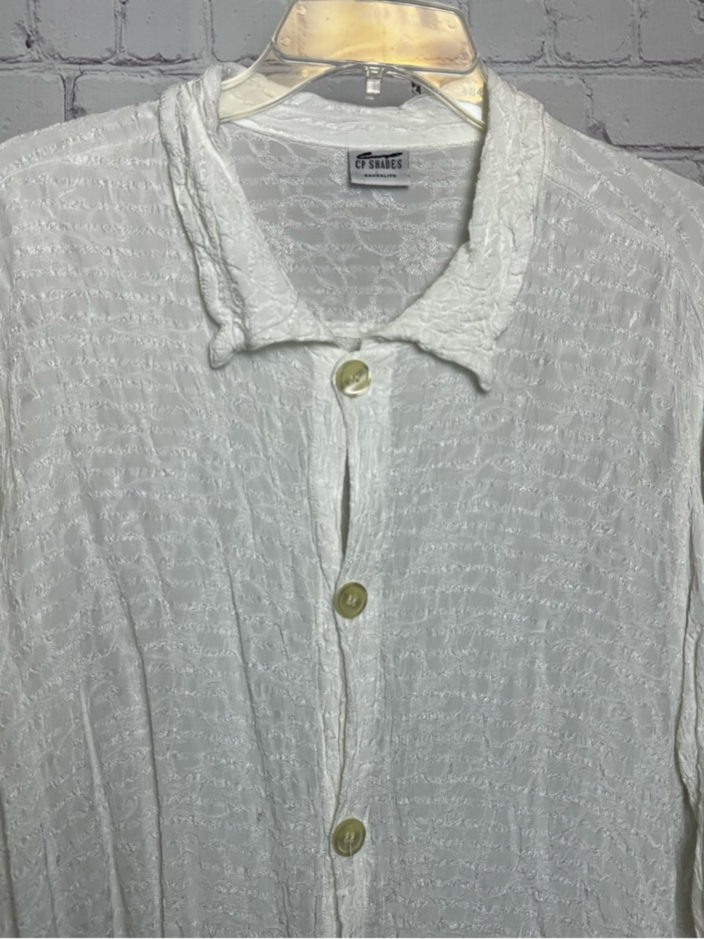 CP Shades minimalist quiet luxury long line rayon top size Large old money - Picture 3 of 6